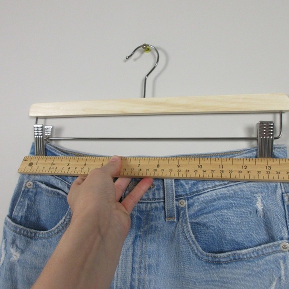 Levi's 70s High Flare Jeans Women 27 Blue Denim Cotton Distressed Vtg Retro 748 - Picture 10 of 15